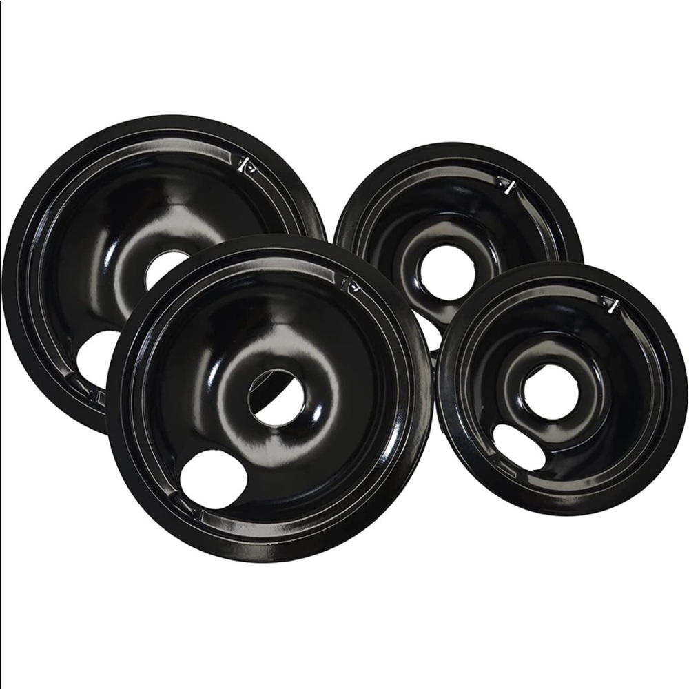 Range Cooktop Porcelain Drip Pans Replacement Set
